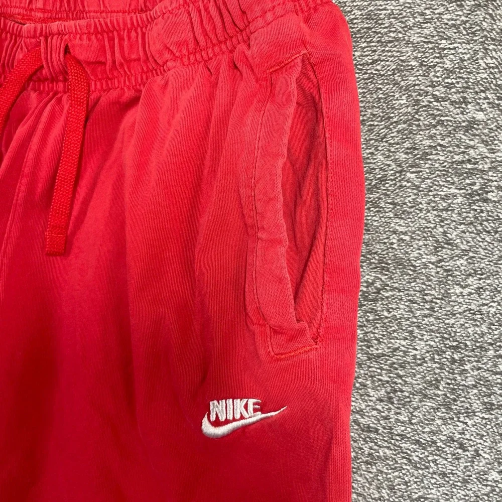 Nike Shorts Mens S Sportswear Jersey Red Cotton Drawstring Pockets